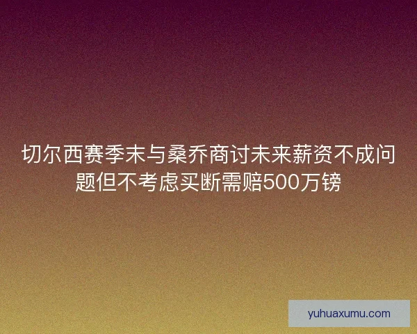 切尔西赛季末与桑乔商讨未来薪资不成问题但不考虑买断需赔500万镑 切尔西赛季末与桑乔商讨未来薪资不成问题但不考虑买断需赔500万镑