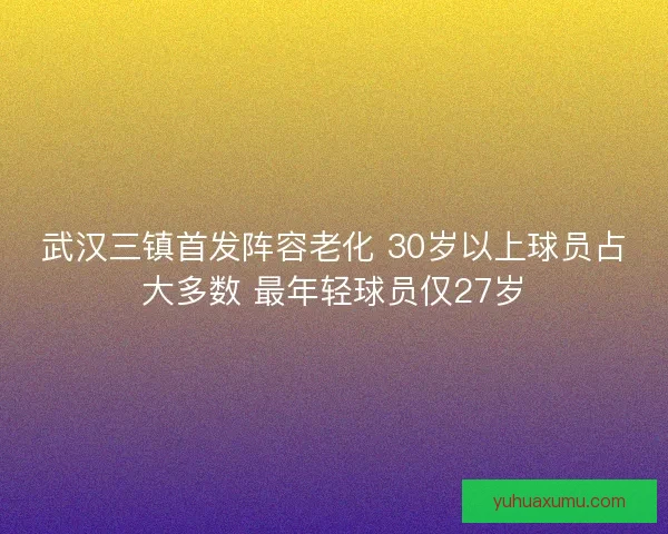 武汉三镇首发阵容老化 30岁以上球员占大多数 最年轻球员仅27岁